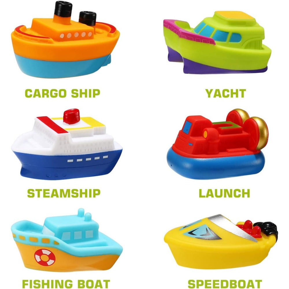 Floating Vehicle Bath Toy Sets with Light-Up 6-Piece, Light-Up 8-Piece or No-Light Options — image 7