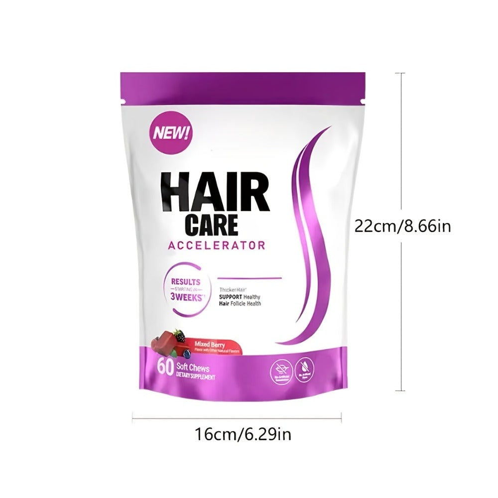 Lustriva Hair Growth Chews with Biotin & Mixed Berry, Clinically Studied Formula for Thicker, Stronger Hair — image 4