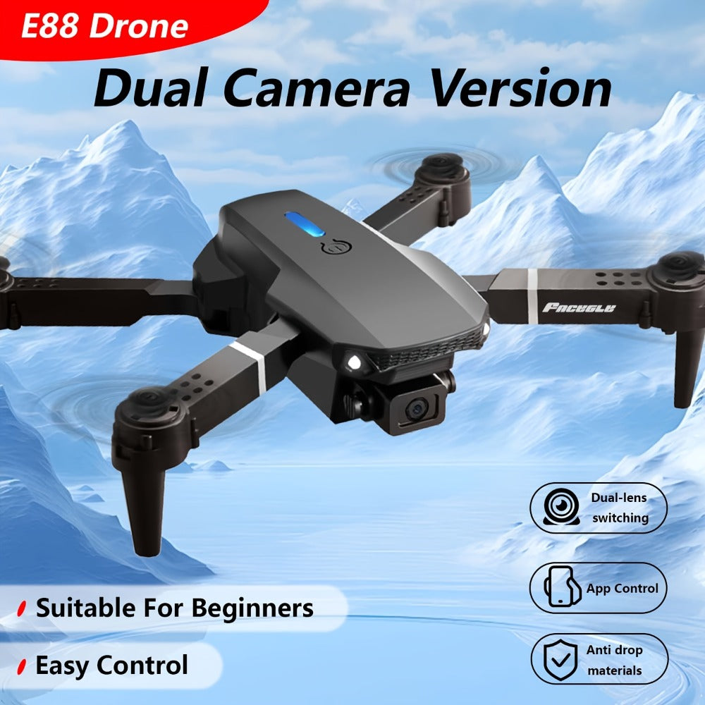 E88 Foldable Drone with Dual Camera with the Listed Color, Size or Set Options for Everyday Use — image 6
