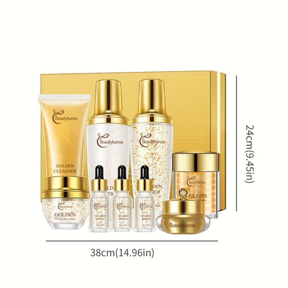 Skincare Set with Beautyluress Label, 9 Collagen and Hyaluronic Acid Cleanser Serum and Cream Items — image 8