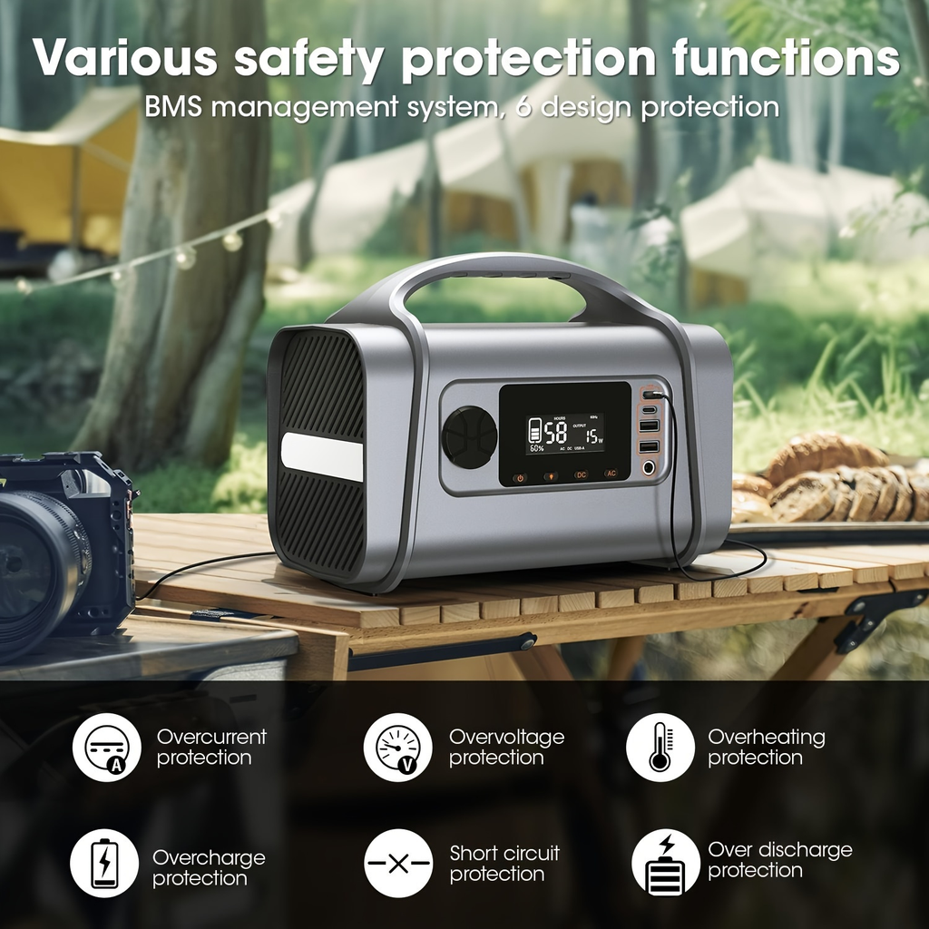 Portable Power Station 296Wh 200W with 400W Peak, 60W USB-C PD, MPPT Input and Four Light Modes — image 2