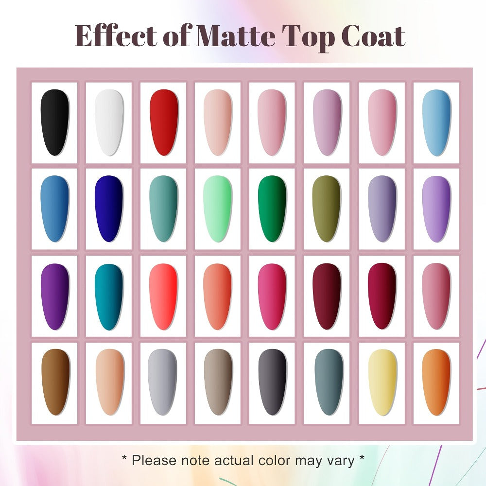 Gel Nail Polish 36-Piece Kit with 32 Colors, Base Coat and Three Top Coat Finishes for Home and Salon Use — image 2