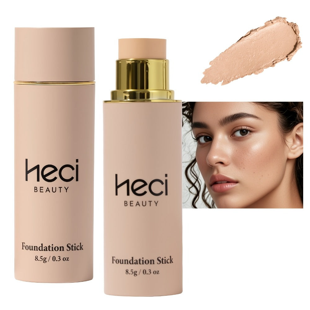 CC Cream Foundation Stick 2-Pack – Full Coverage Concealer, Waterproof Long-Lasting Natural Matte Finish, Lightweight Moistur