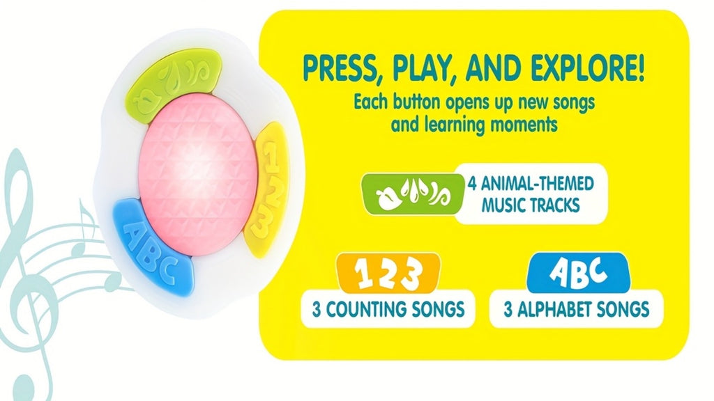 Plush Musical Elephant Baby Toy with Music & Lights, Stuffed Animal Sensory Toy for Infants 6+ Months — image 9
