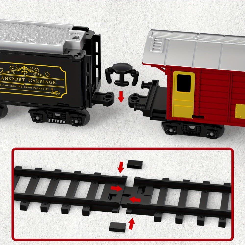 Electric Train Set for Kids with Steam Locomotive Engine Lights & Sound with the Listed Color, Size or Set Options for Everyd