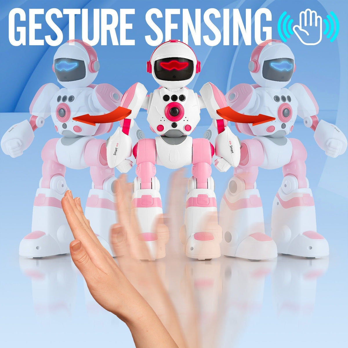 Gesture Control RC Robot Toy for Kids, Voice Recording, Programming, EMO LED Infrared Intelligent Interactive Robot — image 2