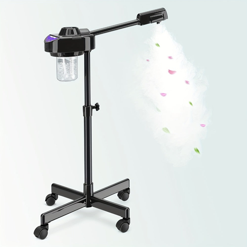 Rolling Facial Steamer with Black or White Head, Removable 250 ml Tank and Adjustable Stand Heights — image 1