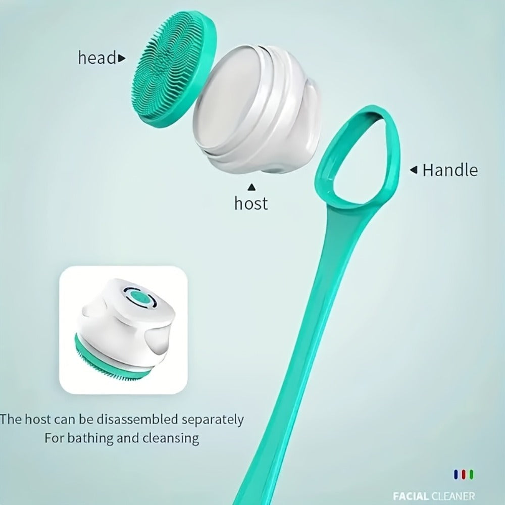 Electric Body Scrubber 6-in-1 Rechargeable Shower Brush - Vibrating Exfoliating Brush with Long Handle — image 10