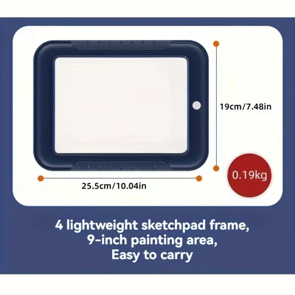Magic LED Drawing Board for Kids with 15 Double-Sided Tracing Cards & 6 Markers, Light Up Luminous Art Board for Boys & Girls