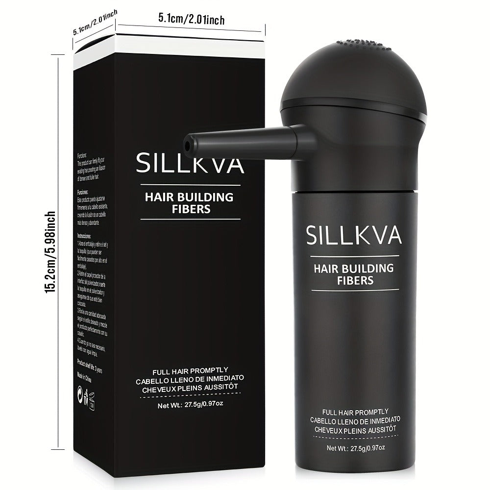 Hair Fibers Spray Applicator Kit Instant Thickness for Thinning Hair & Bald Spots SILLKVA for Makeup, Travel and Everyday Van