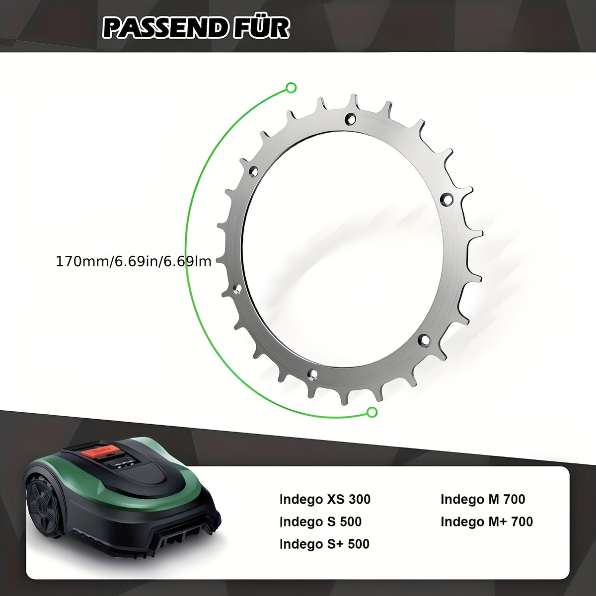 Robot Lawn Mower Spikes Stainless Steel, Bosch Indego Traction Grip for Garden, Patio and Yard Use — image 3