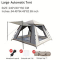 Camping Tent 4-6 Person Automatic White Shelter with Four-Sided Ventilation and Zipper Entry — image 7