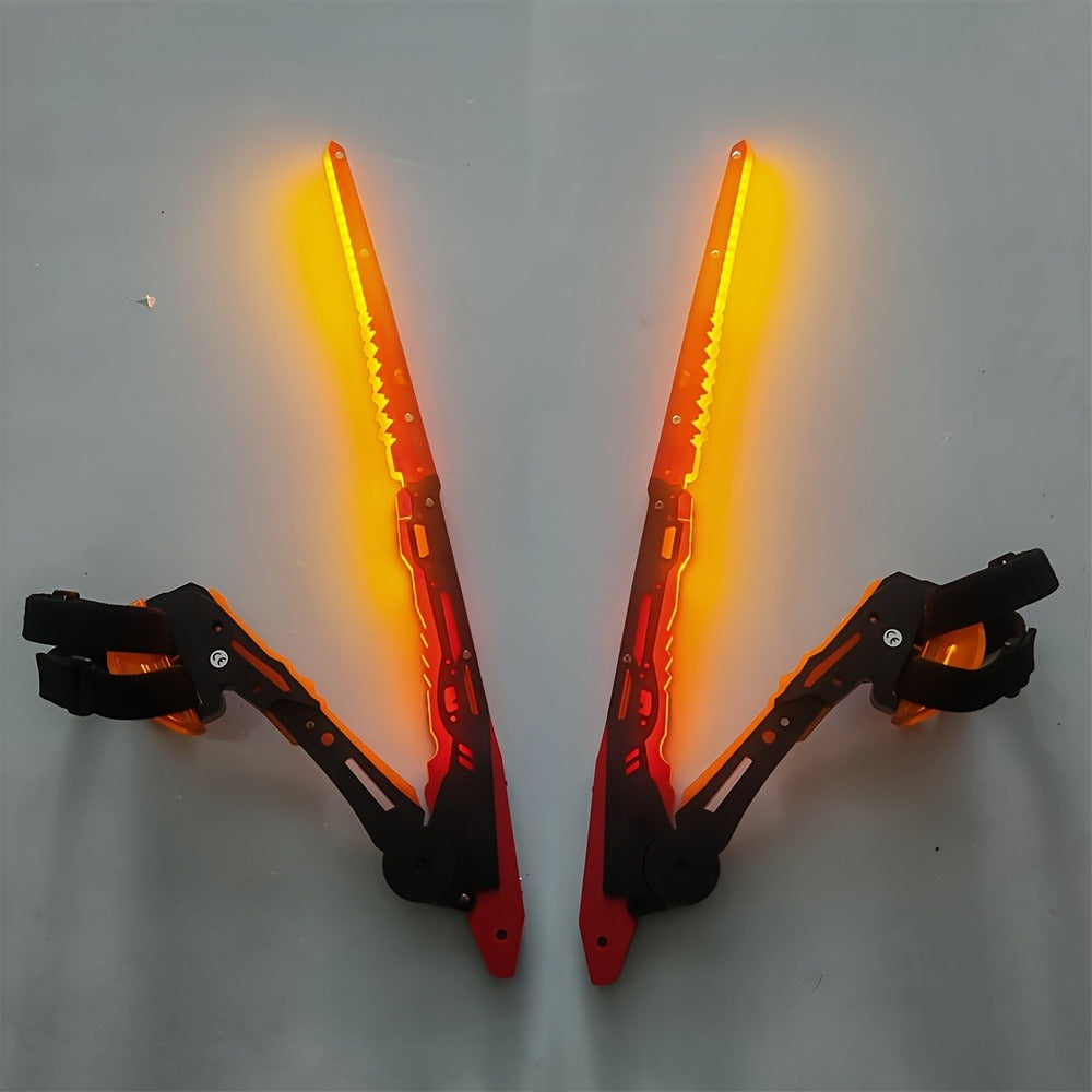 LED Mantis Knife Cyberpunk Light Up Acrylic Prop, Luminous Blade for Halloween Costume Cosplay Sci-Fi Role Play Party — image