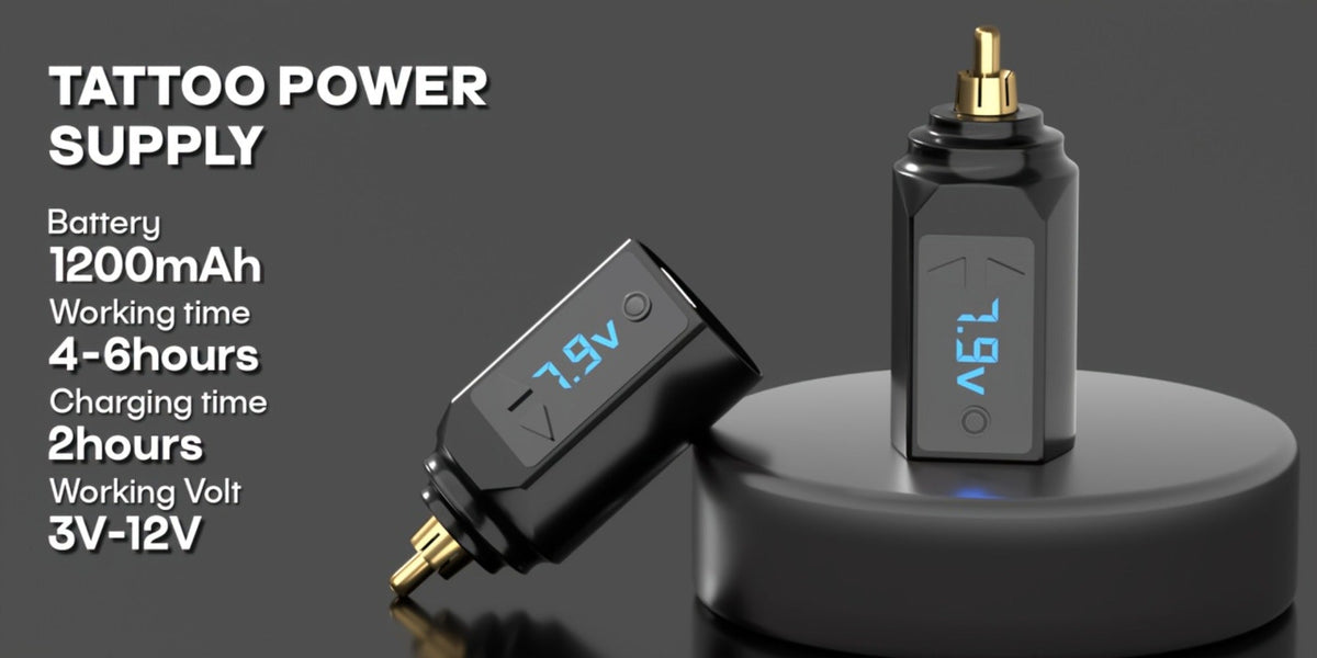 PS083 1200mAh RCA Tattoo Power Supply with LED Voltage Display, 3–12V Control and USB Charging — image 11
