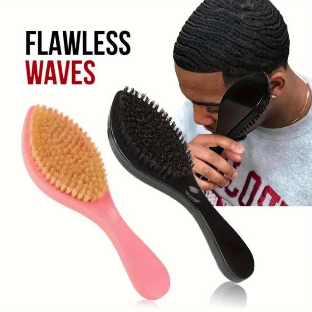 360 Wave Brush for Men with Heavy-Duty Nylon Bristles & Non-Slip ABS Handle – Professional Wave Training, Curl Defining & Upd