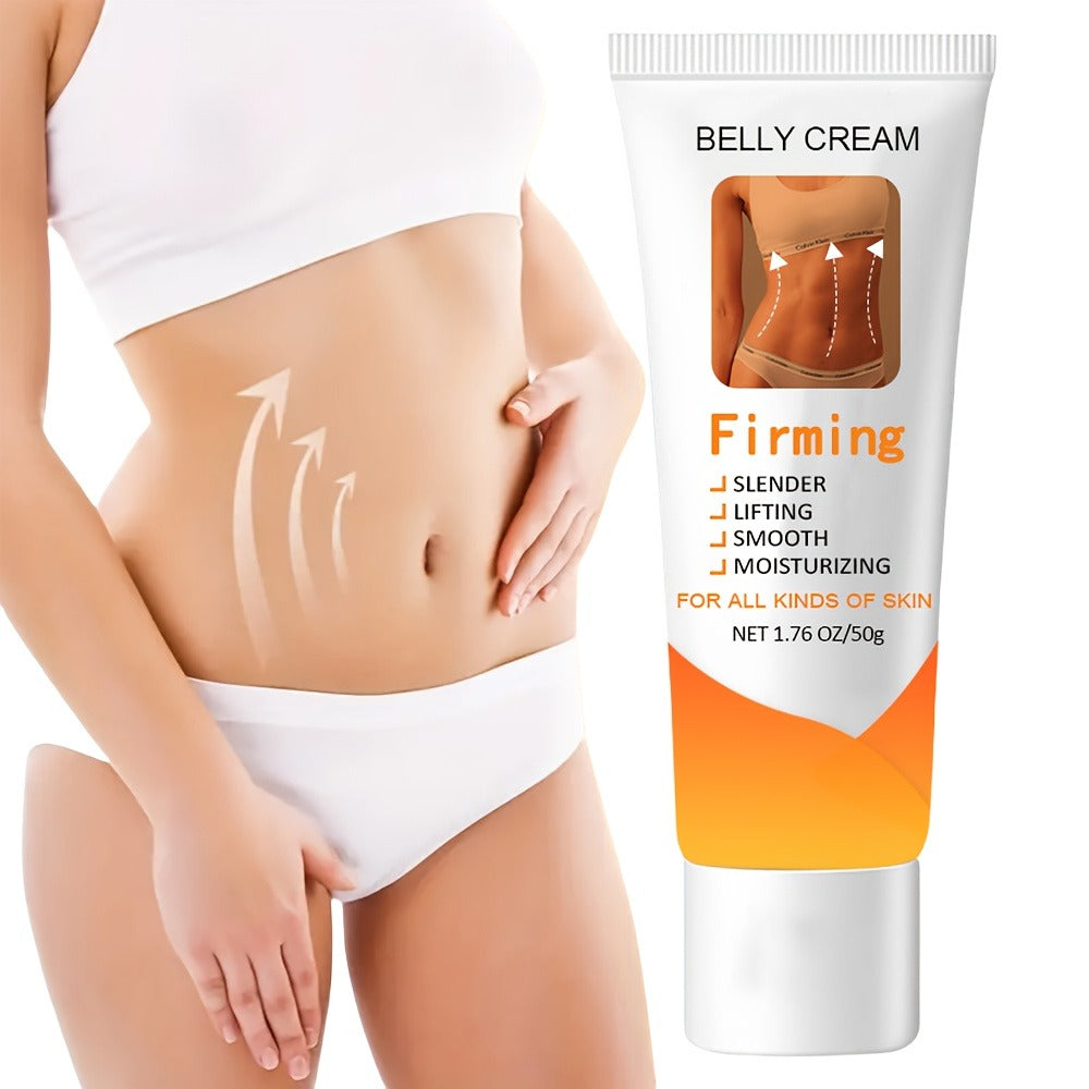 Body Moisturizer 50g Belly Cream in Squeeze Tube with White Cream Texture for Abdomen, Buttocks and Thigh Massage — image 1