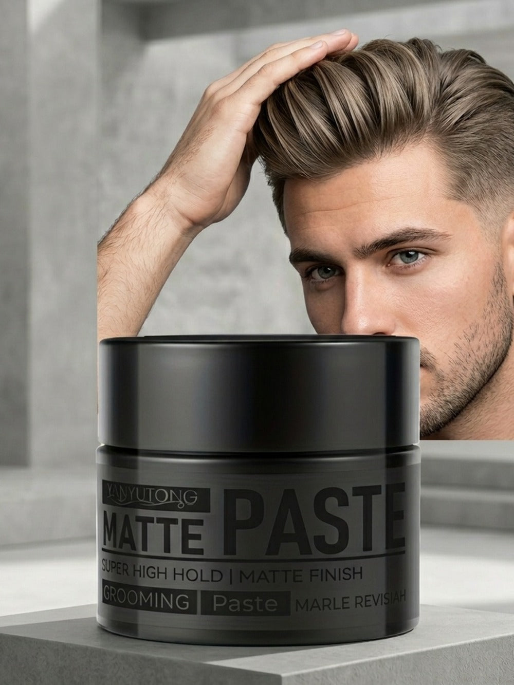 Matte Hair Paste for Men 100g, Non-Greasy Medium Hold Styling Cream with Plant Squalane & Argan Oil — image 6