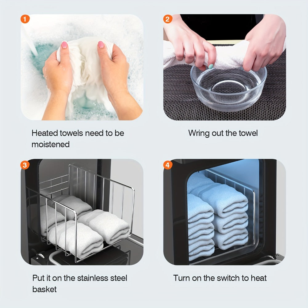 Hot Towel Warmer with Cabinet 1.32 Gal 2-in-1 Heating and UV for Salon — image 8