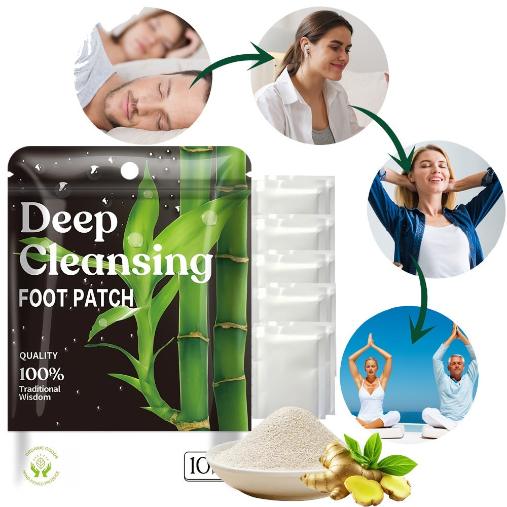 Foot Detox Pads Value Set 50pcs & 150pcs – Bamboo Vinegar & Ginger Deep Cleansing Overnight Patches, Alcohol-Free Natural Pla