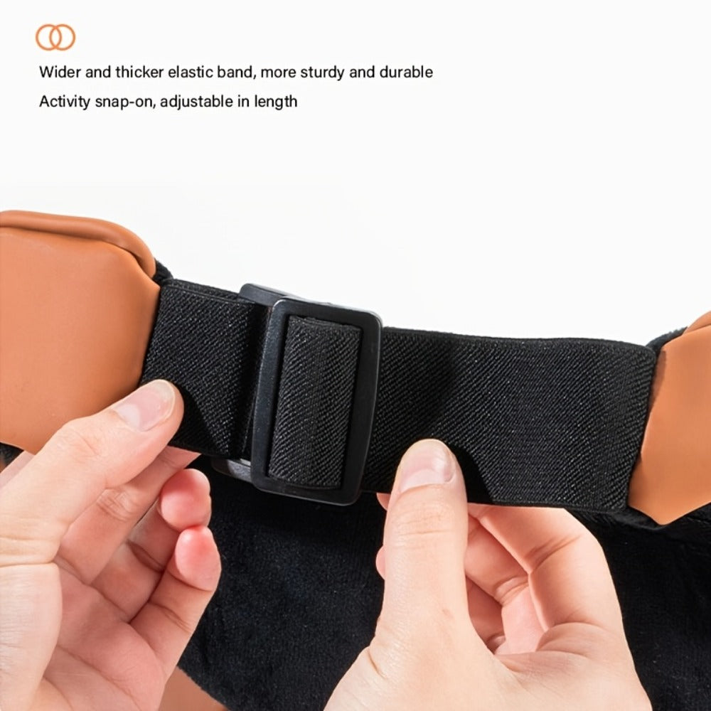 Car Neck Pillow Nappa Leather Headrest – Memory Foam Lumbar Support with Embroidery, All-Season Universal Car Interior Access