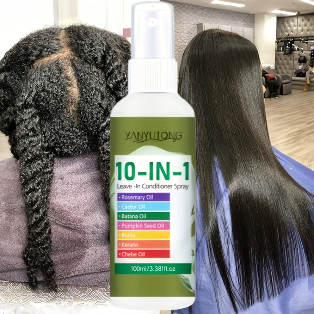10-in-1 Hair Treatment Spray 100ml with Argan Oil Batana and Rosemary - Anti-Breakage Split for Bath Time, Home Spa and Perso