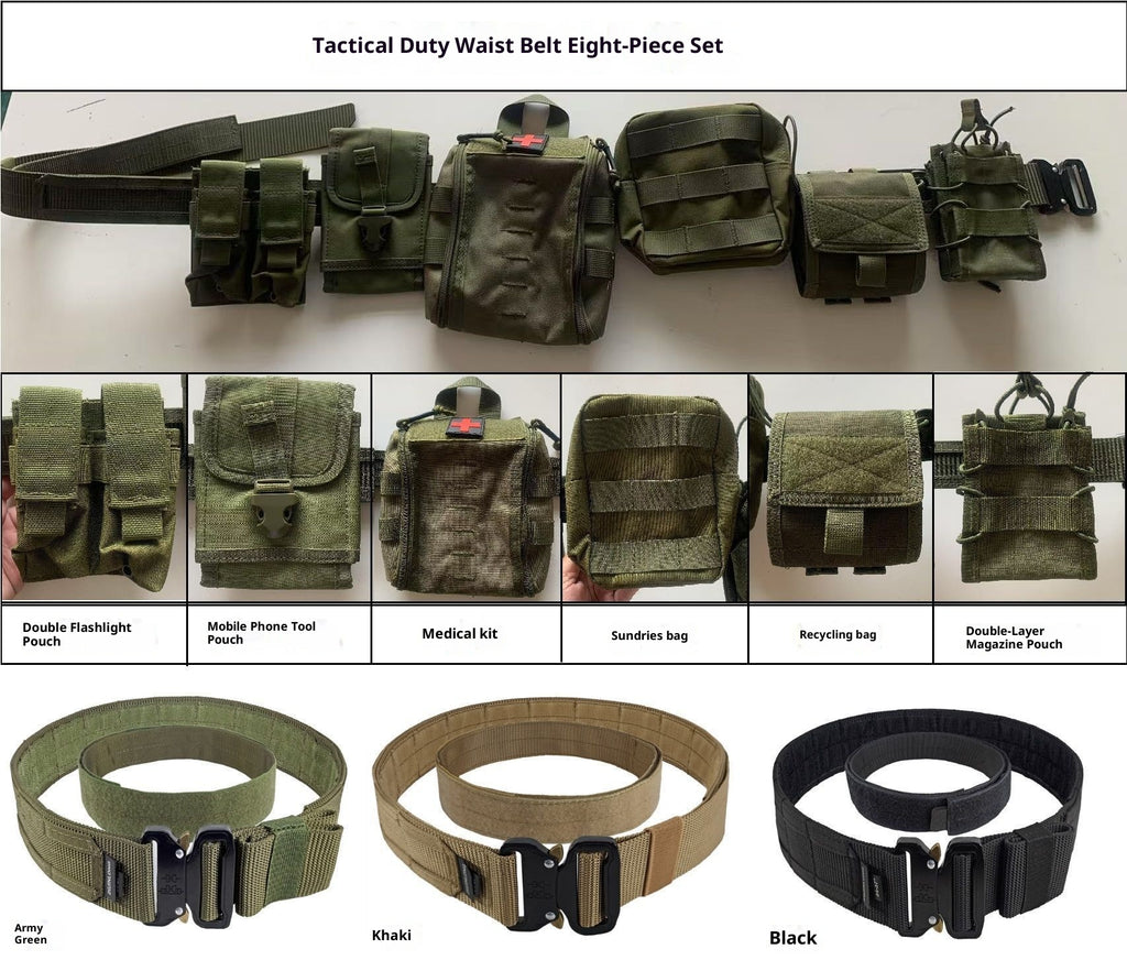 Waist Seal Eight-piece Set Quick Release Equipment Waist Bag Outdoor Patrol Multi-functional Tactical Belt Wholesale