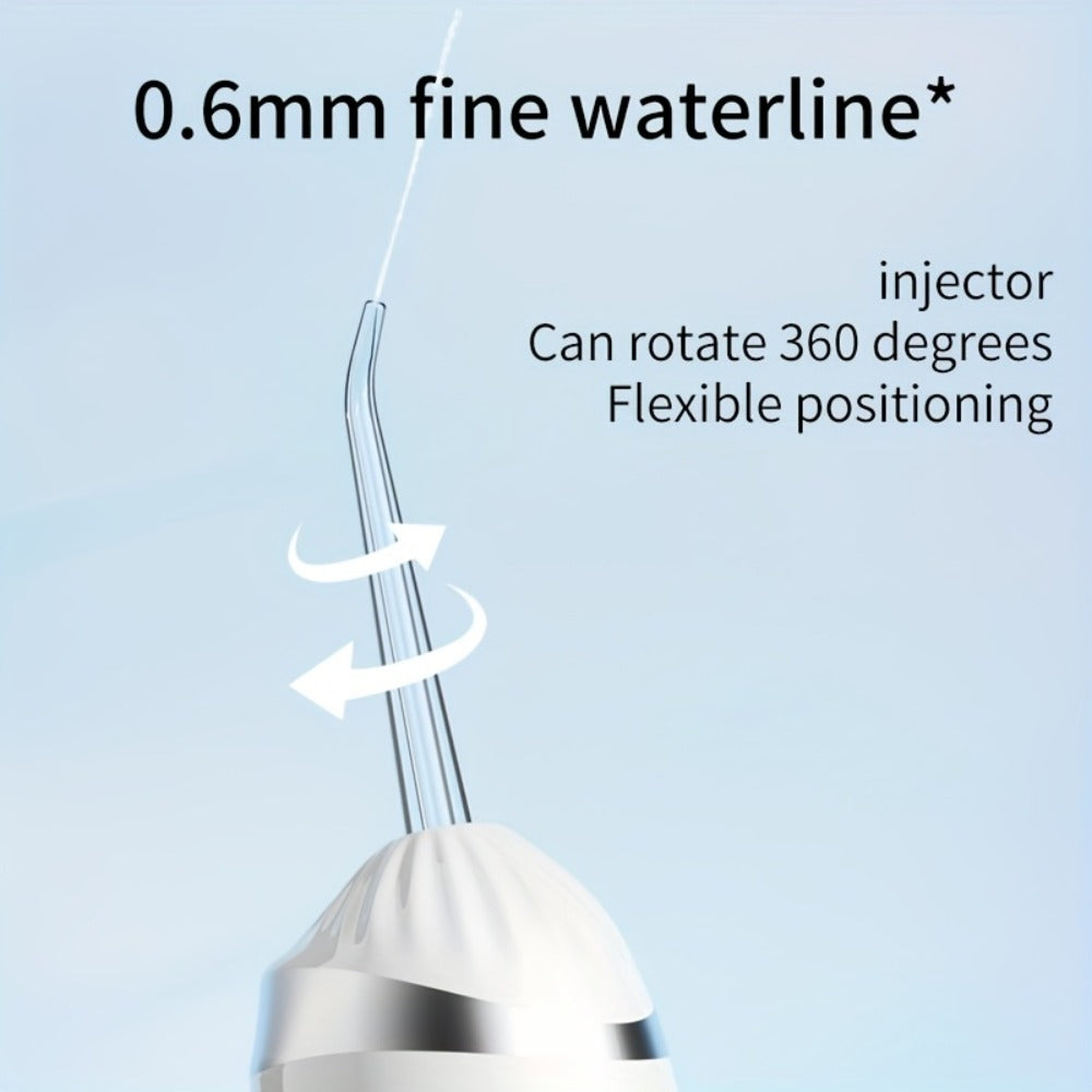 Water Flosser Portable Three-Mode Oral Irrigator with Brush Head Attachment, USB Charging and White, Black or Pink Options — 