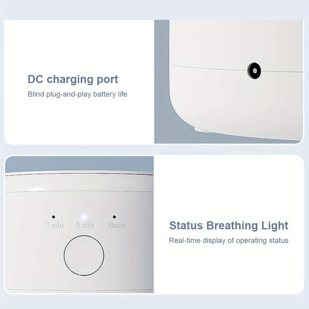 Electric Ultrasonic Cleaner Machine for Dentures Jewelry & Glasses – USB Rechargeable 3 Speeds Auto Timer 180ml Tank One-Touc