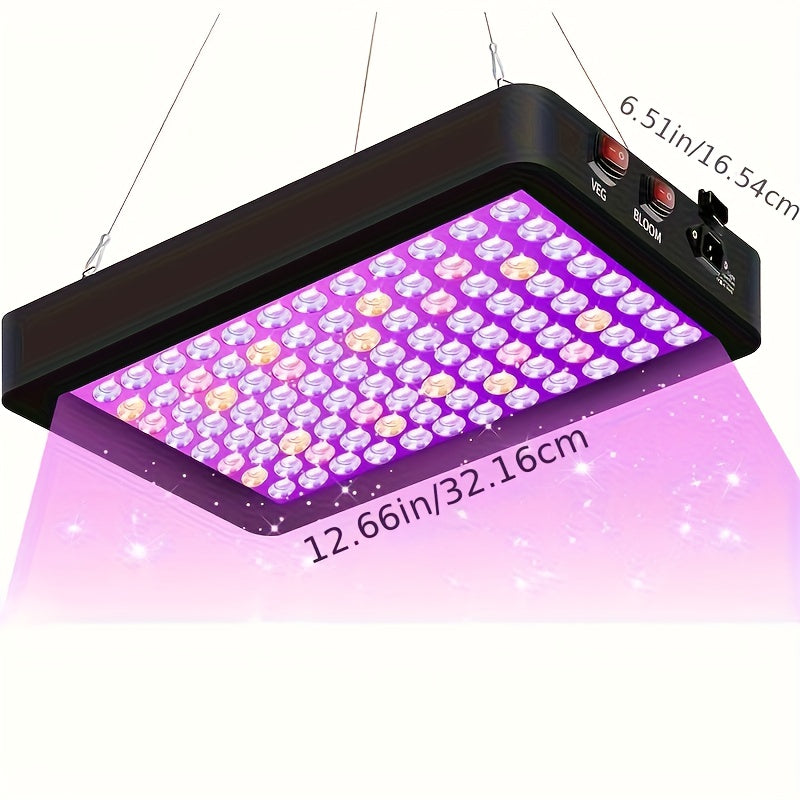 LED Grow Light 1000W Full Spectrum, Dual-Switch Plant Light for Veg & Bloom, Hydroponic Hanging Grow Lamp for Indoor Greenhou