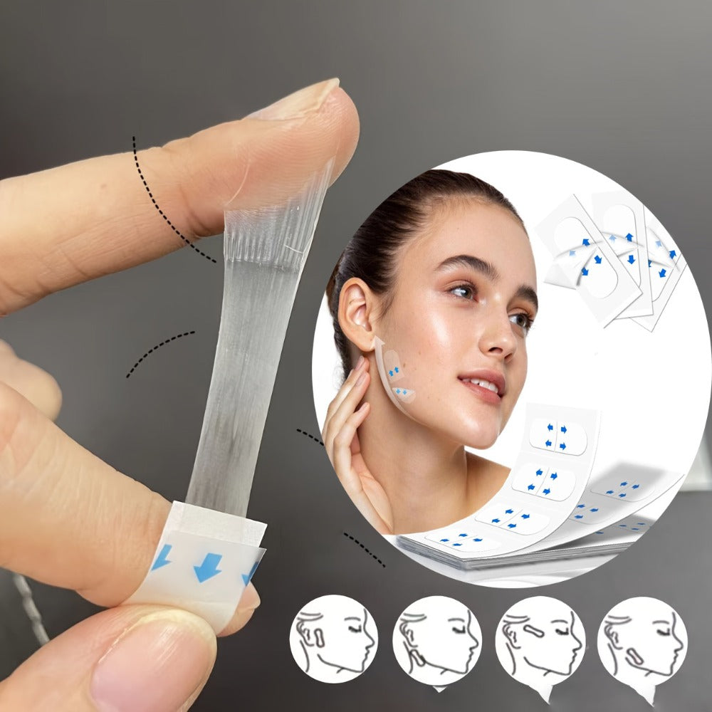 Face Lift Tape 99pcs Invisible – Instant Skin Tightening for Neck, Jawline, Under-Eye & Double Chin, Adjustable Elasticity No