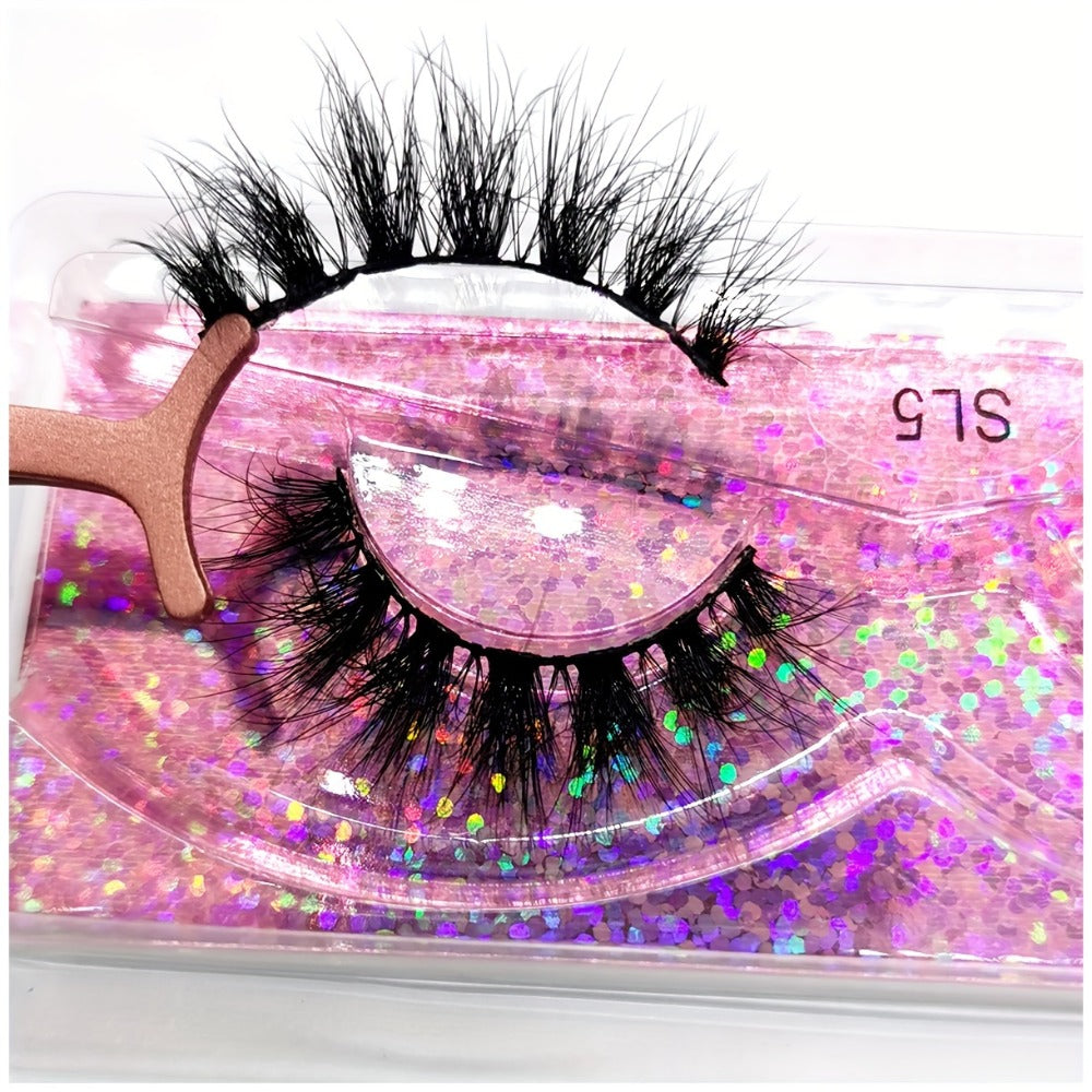DD Curl False Eyelashes Multipack with 20 Pairs across Five Mixed Styles in Glitter-Top Round Cases — image 8