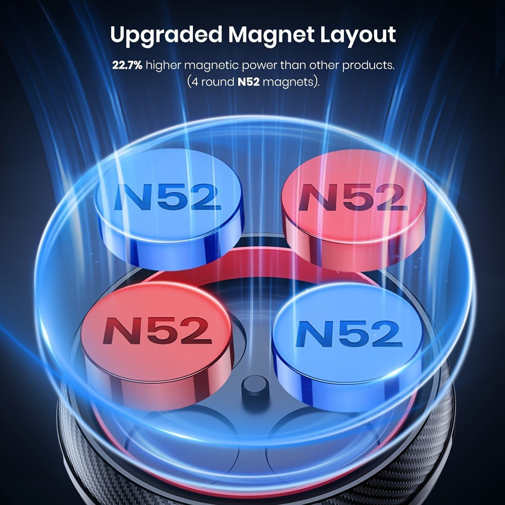 Two-Pack Magnetic Car Phone Mount with Round 4.6cm Heads, Short Bodies and Black Adhesive Dashboard Bases — image 10