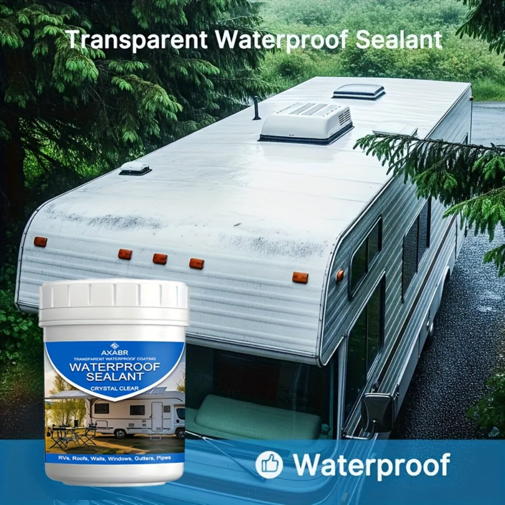 Fast-Drying Clear Waterproof Sealant 5.07oz – Quick-Dry Transparent Leak Repair Glue for RV, Boat, Roof, Pipe, Wall & Tile — 