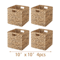 Water Hyacinth Storage Baskets with Seagrass and Paper Rope Options in 2- or 4-Pack Cube Sizes — image 4