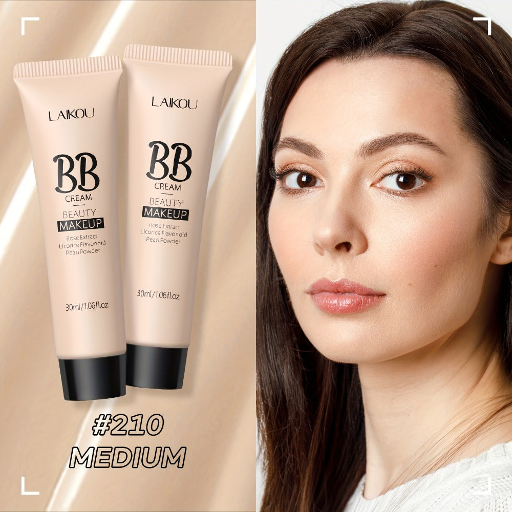 BB Cream 2 Pcs Set Waterproof, Pore-Minimizing Full Coverage Foundation with Blemish Concealer & Glycerin Hydration — image 1
