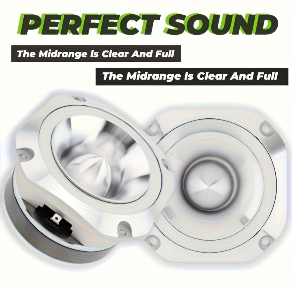 4 Inch Bullet Tweeter 600W Aluminum Frame – 6 Ohm Chrome HiFi Super Tweeter for Car Audio System, Stereo High-Frequency Speak