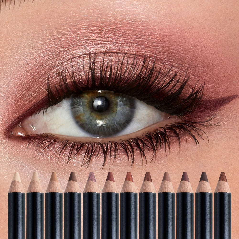 Eyeshadow Pencil Set 12pcs for Women, Matte & Shimmer Thick Stick Foam Eye Shadow Sticks, for Makeup, Travel and Everyday Van