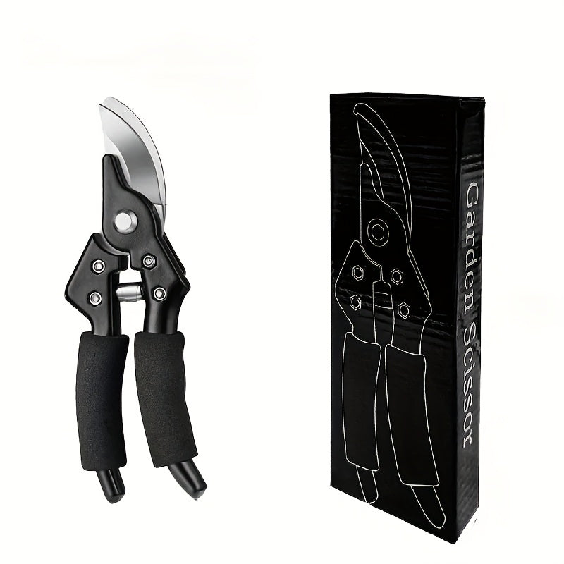 Titanium Pruning Shears 8.5 Inch T13 – Ultra-Sharp Bypass Garden Scissors, Ergonomic Black & Orange Handle — image 1