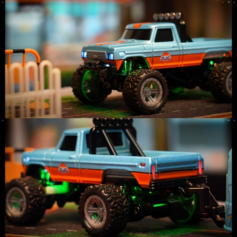 Mini Remote Control Pickup Truck with Detachable Trailer, Five Color Options and Spring Suspension — image 12