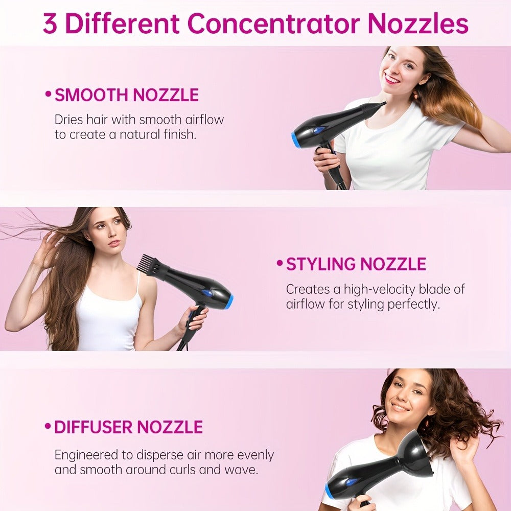Handheld Hair Dryer with Six Color and Accessory-Package Selections, Rear Intake and Inline Plug Control — image 11