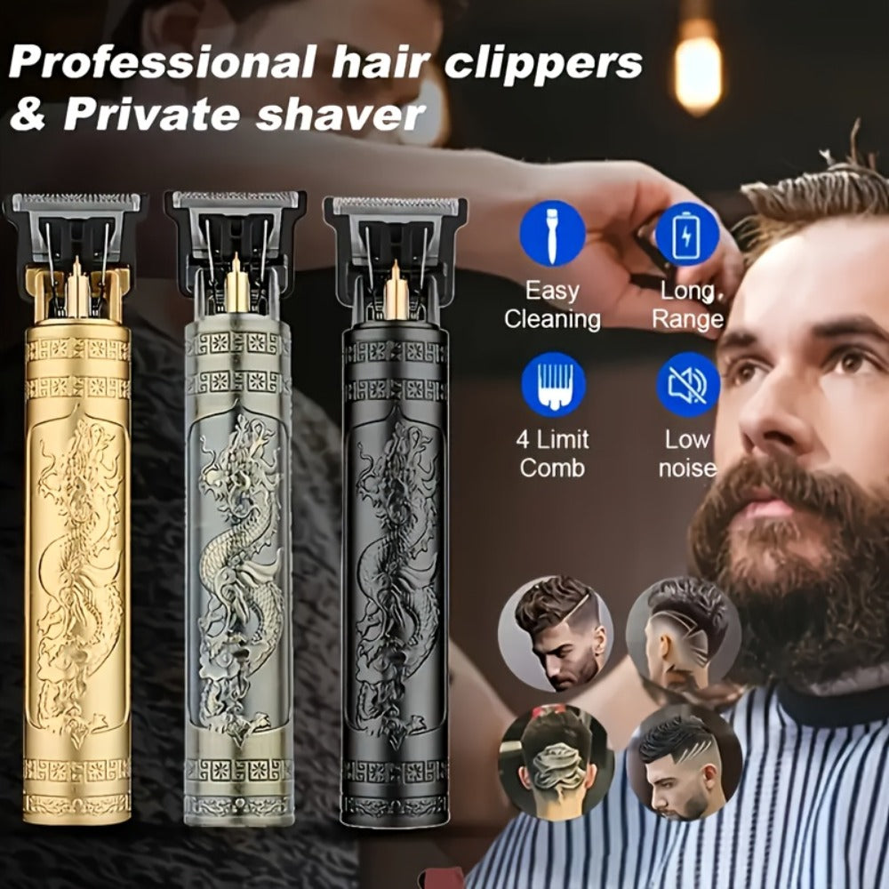 Beard Trimmer for Men USB Rechargeable Zero Contour Precision Edger Lithium Battery – Hair Clipper with Limit Comb ABS Body f