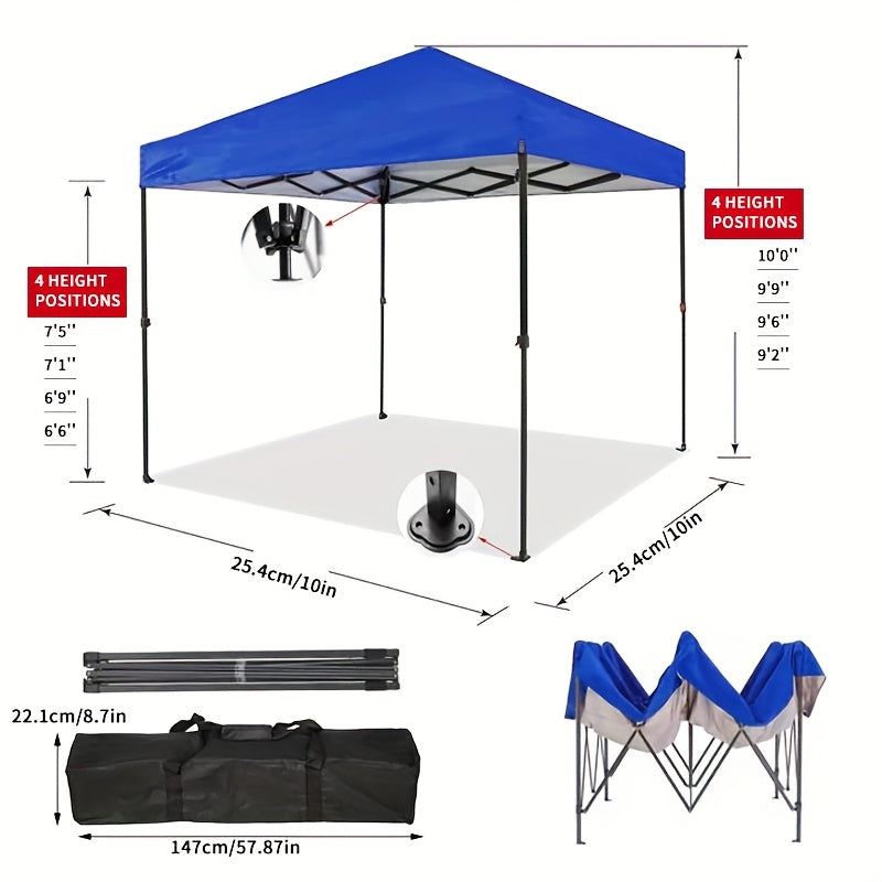 Pop Up Canopy 10x10 Outdoor Sun Shelter Party Tent 100 Sq Ft Shade — image 1