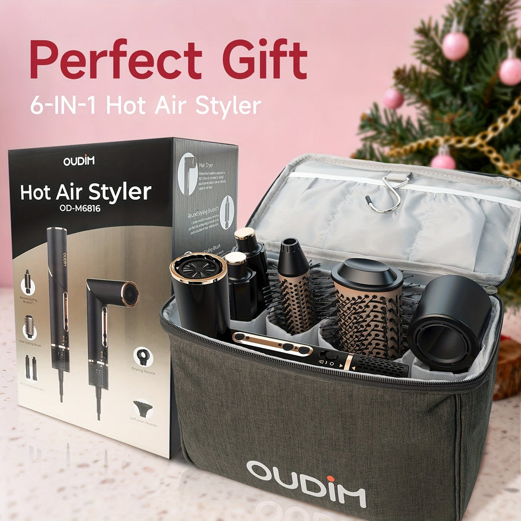 OUDIM 6-in-1 Hot Air Brush Hair Styling Tool with 110, 000 RPM Motor, Foldable Handle and Storage Bag — image 25