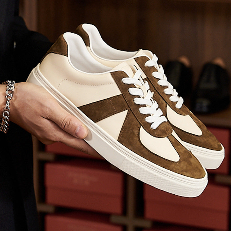 Retro Colour Block Skateboard Shoes - Unisex Casual Flat Trainers