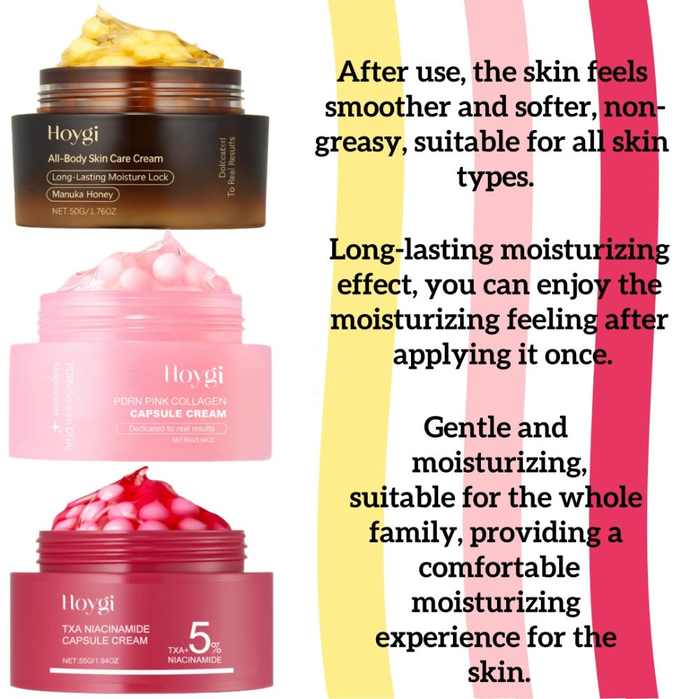 Face Cream PDRN Collagen Three-Piece Capsule Set with Vitamin C and Niacinamide for Day or Night Use — image 7