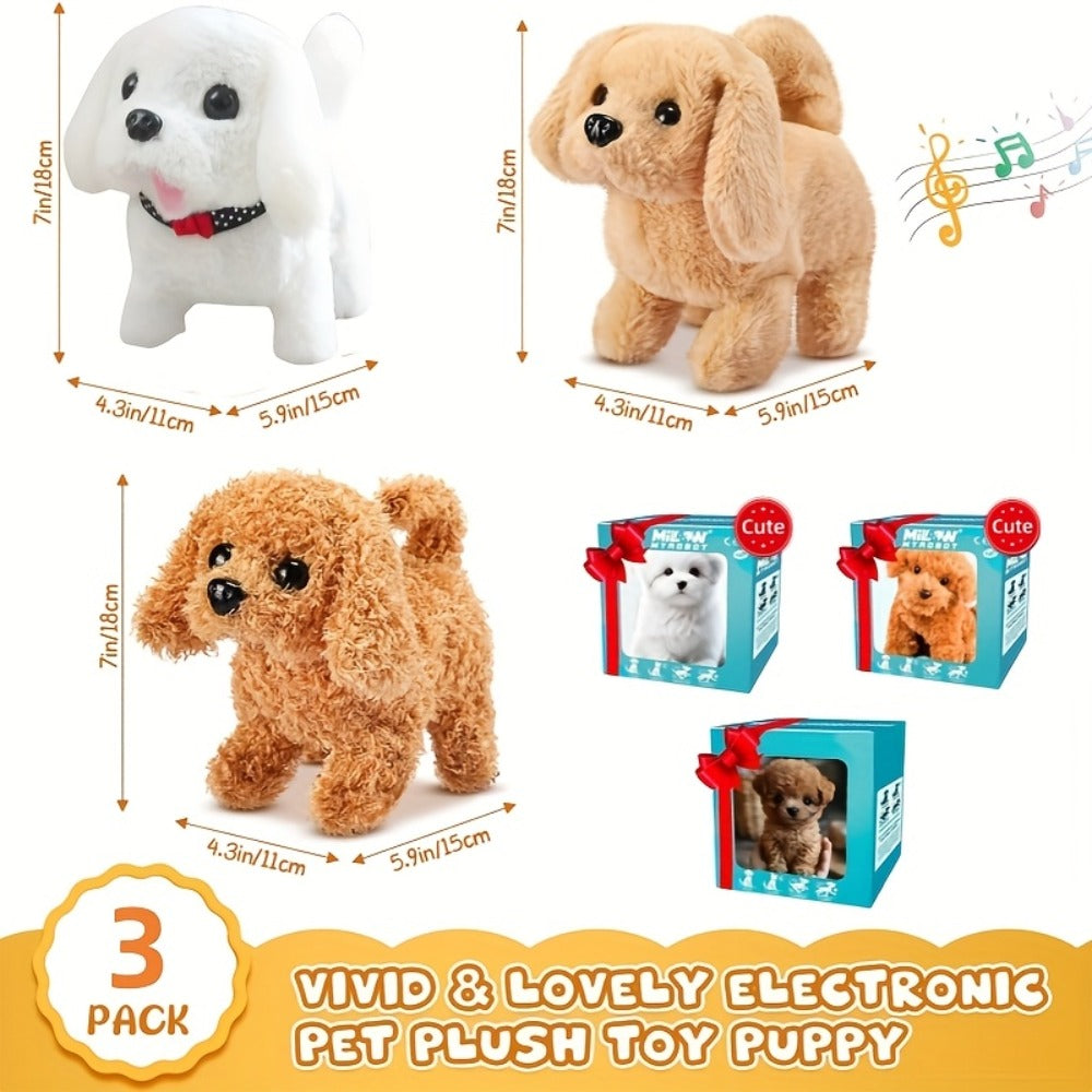 Electric Robot Dog Toy That Walks, Barks & Wags Tail, Realistic Cute Pet Toy for Kids, Birthday & Holiday Gift for Boys & Gir