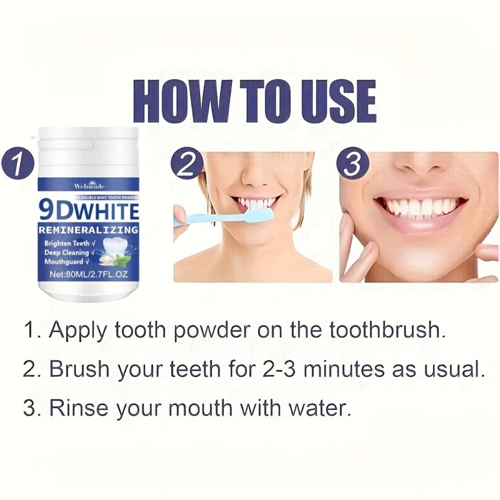 Hydroxyapatite Tooth Powder 2-Pack Remineralizing Fluoride-Free Deep Cleaning Whitening Mint Toothpowder — image 15