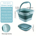 Foldable Foot Bath Tub Collapsible Foot Soak Basin 3.96 Gallon with Carry Handle Portable Pedicure Soaking Tub Space-Saving E