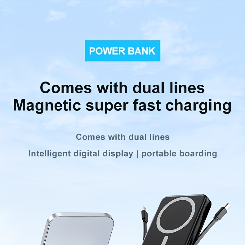 10000mAh Mobile Power, 22.W Magnetic Charging Treasure, Comes with Convenient Dual Cable, with LED Power Display — image 22