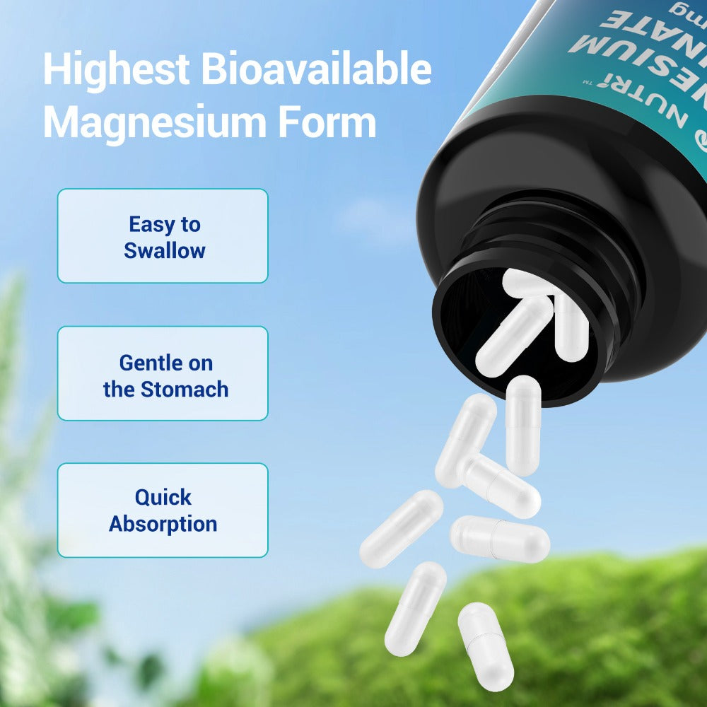 Magnesium Glycinate 500mg Chelated Capsules, Deep Sleep, Stress & Relaxation Supplement for Women & Men — image 10